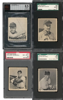 1948 Bowman Graded NM-MT+ 8.5 Collection (4 Different)